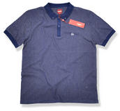 View Item Merc Mod Micro Pin Dot Button Down Polo Shirt Navy Blue